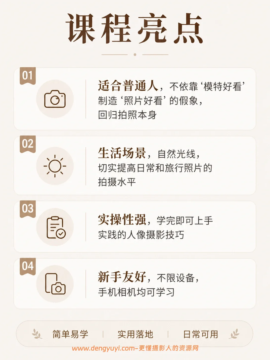 李肥星实用人像摄影课：不靠模特让普通人更上镜