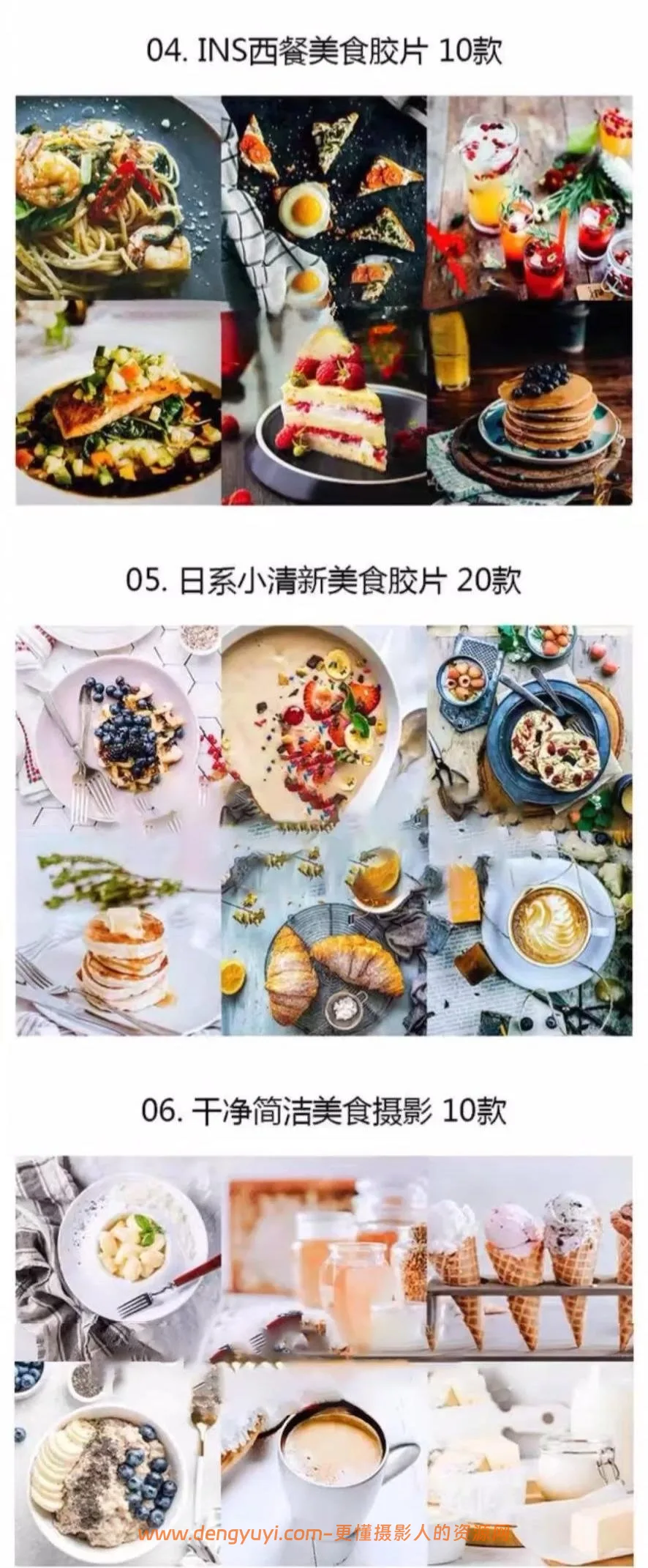 70款高端美食调色预设LRPSPR剪映通用