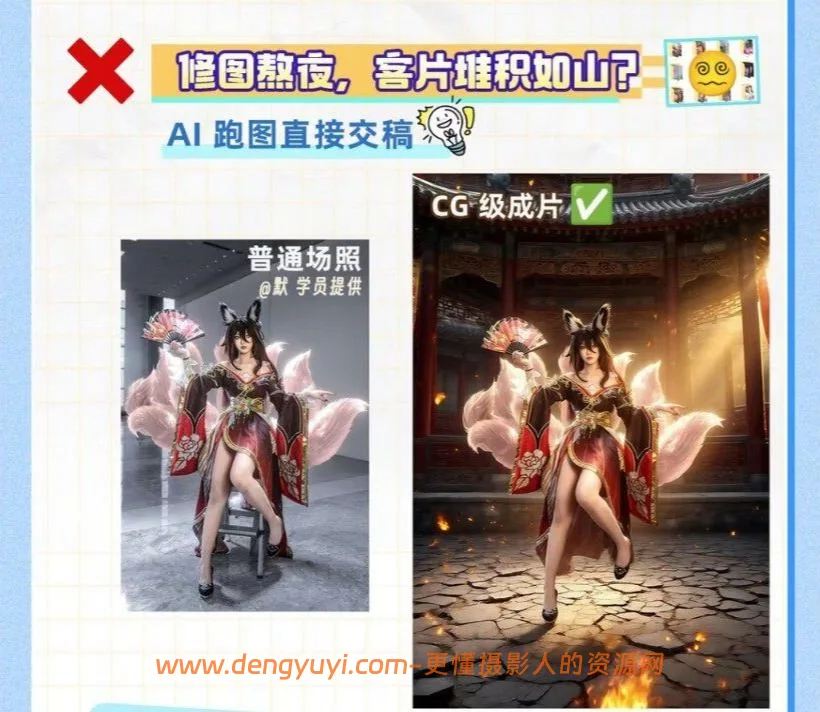 一晨PS+AI摄影魔法工坊从废片拯救到奇幻人像