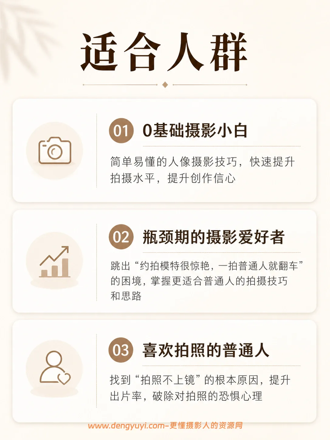 李肥星实用人像摄影课：不靠模特让普通人更上镜