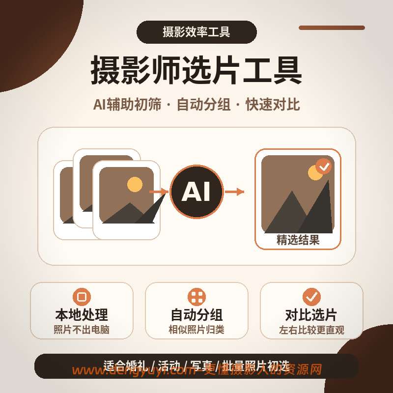 摄影师AI选片工具批量照片初筛分组更高效 摄影师AI选片工具批量照片初筛分组更高效