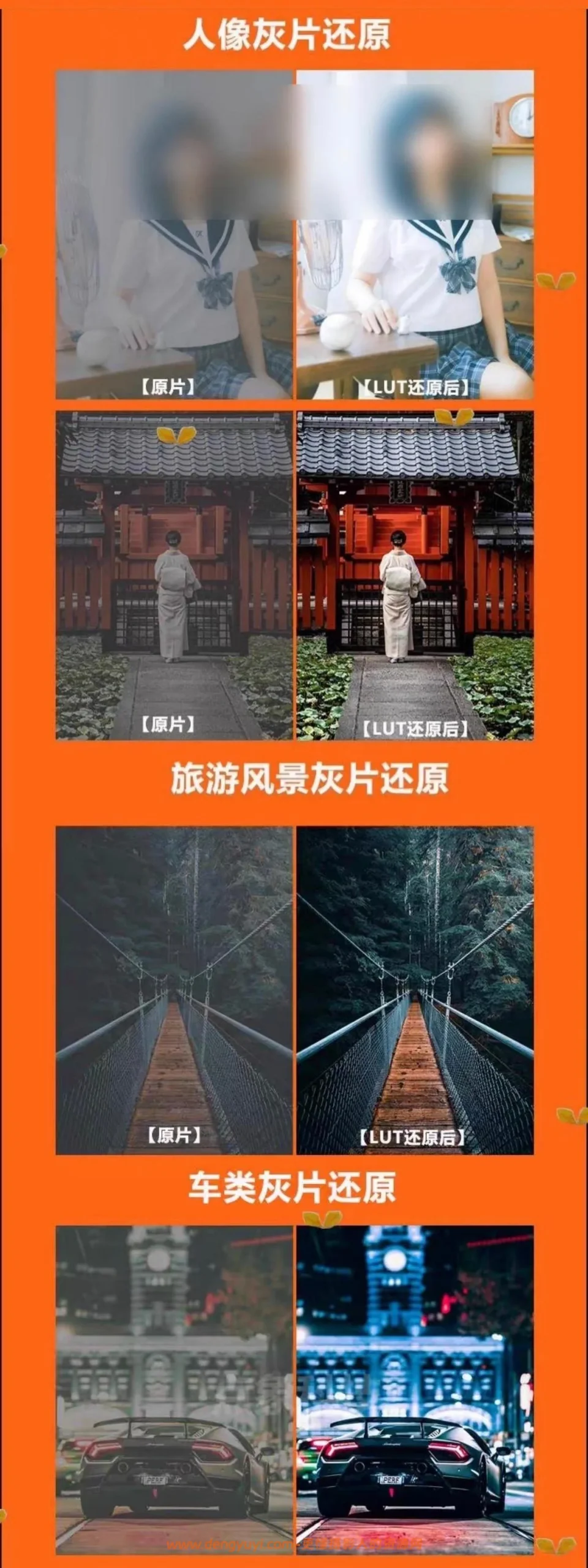 所有相机灰片还原LUT合集