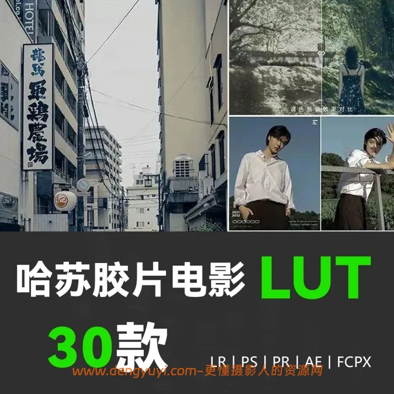 30款哈苏人像城市胶片照片视频通用调色预设支持PSLR像素蛋糕剪映达芬奇
