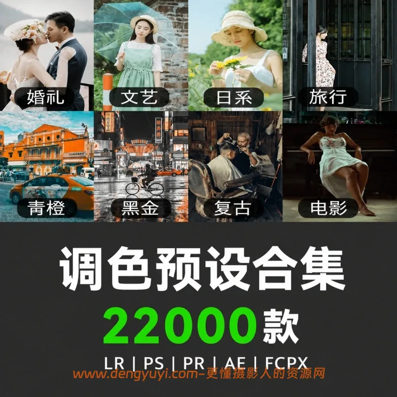 多风格调色预设合集满足所有调色需求