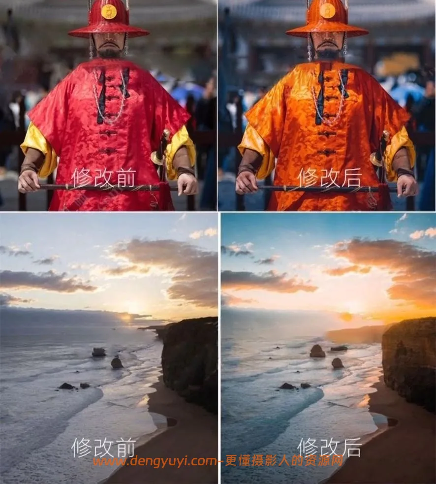 18款青橙色调照片视频通用调色预设支持PSLR像素蛋糕剪映达芬奇