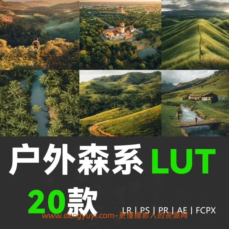 户外森系胶片风光照片视频通用调色预设支持PSLR像素蛋糕剪映达芬奇