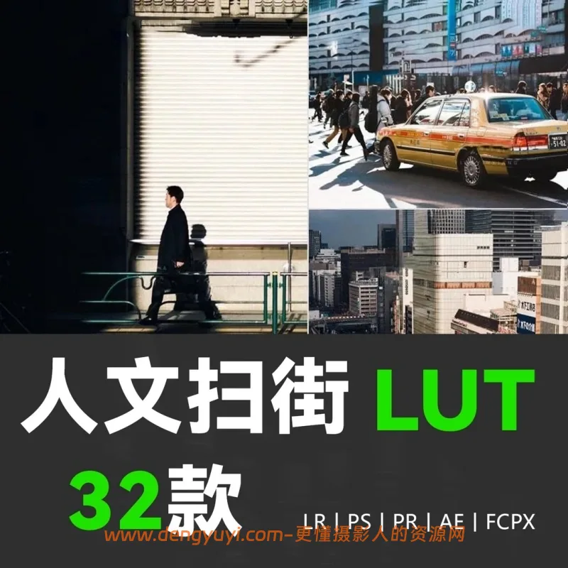 人文纪实日系街拍电影感照片视频通用调色预设支持PSLR像素蛋糕剪映达芬奇