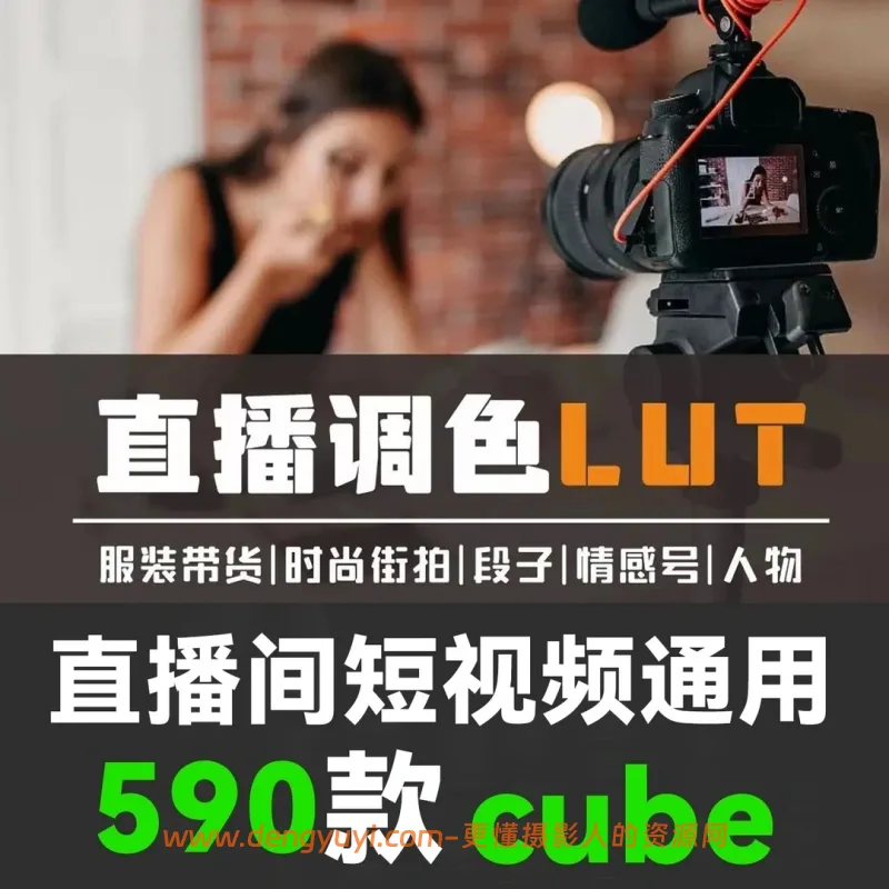 直播间短视频通用调色预设支持导入直播伴侣OBS剪映PRAE达芬奇