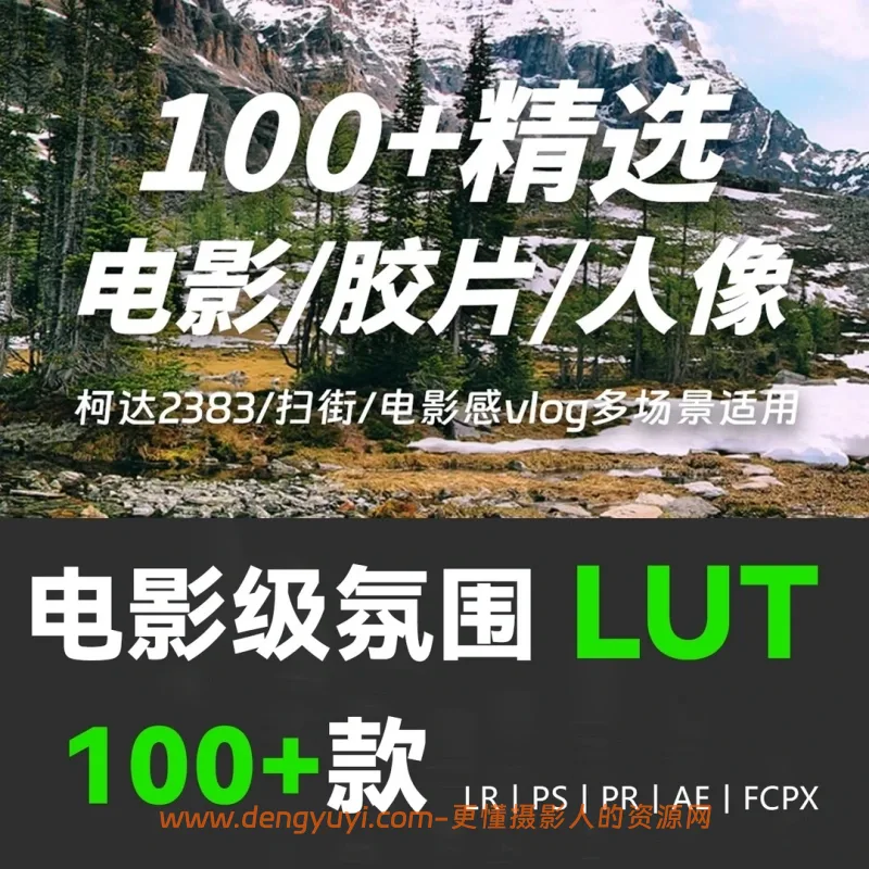 精选电影级氛围胶片质感人像旅拍vlog照片视频通用调色预设支持PSLR像素蛋糕剪映达芬奇
