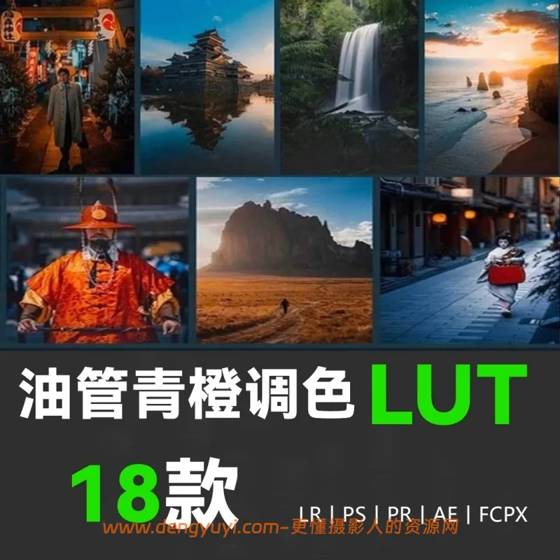 18款青橙色调照片视频通用调色预设支持PSLR像素蛋糕剪映达芬奇