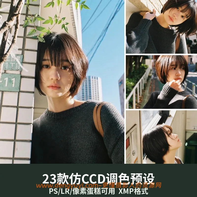 23款仿CCD人像调色预设复古胶片质感支持导入像素蛋糕