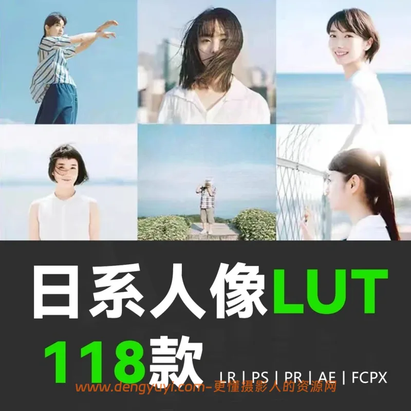 日系小清新人像照片视频通用调色预设支持PSLR像素蛋糕剪映达芬奇